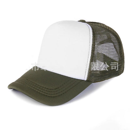 1 Piece Summer Trucker Hat Men Women Net Polyester Baseball Cap Blank Mesh Dad Hats Adjustable Sun Hat Visor