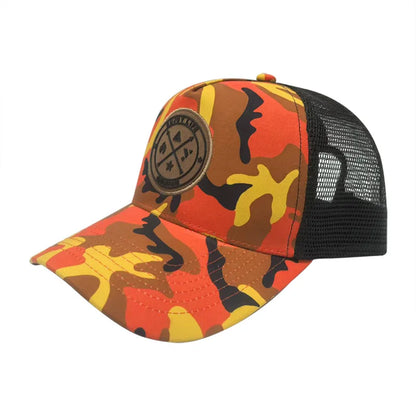 Unisex Mesh Baseball Cap – Camouflage Breathable Trucker Snapback Dad Hat for Outdoor Sports