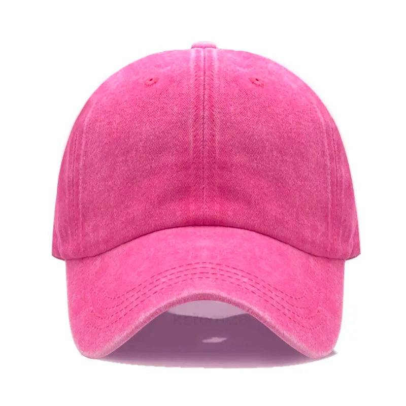 Solid Color Baseball Cap Women's Plain Sport Golf Cap for Man Washed Cotton Dad Hat Sun Hats