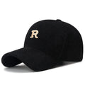 Corduroy Baseball Cap 3D Embroidered Letter Adjustable Structured Fall Winter Hat