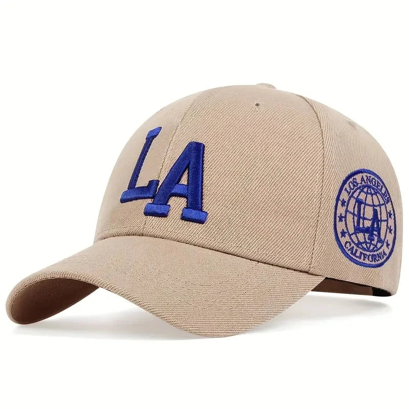 Unisex LA Letter Embroidery Baseball Caps Spring and Autumn Outdoor Adjustable Casual Hats Sunscreen Hat Sports Golf Cap