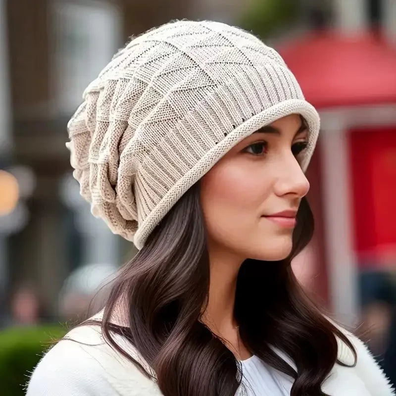 Hot Sale Long Size Winter Hat Casual Street Autumn Daily Beanies For Men & Women Solid Bonnet Cap