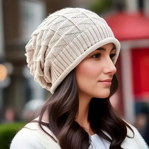 Hot Sale Long Size Winter Hat Casual Street Autumn Daily Beanies For Men & Women Solid Bonnet Cap