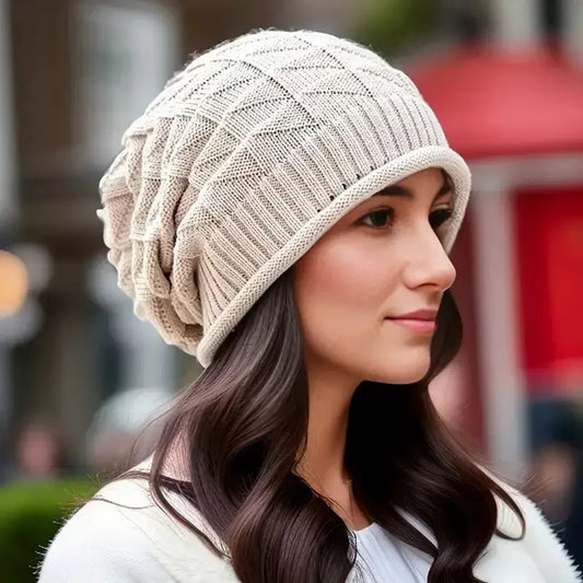 Hot Sale Long Size Winter Hat Casual Street Autumn Daily Beanies For Men & Women Solid Bonnet Cap