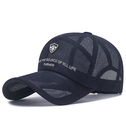 New Summer Women Men Fishing Mesh Sun Hat Caps Female Male Black White Mesh Outdoor Sport Baseball Hats Cap For Women Men