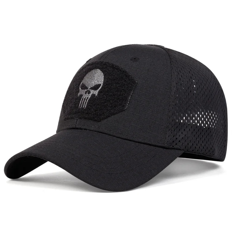Unisex Camouflage Tactical Baseball Cap – Mesh Breathable Outdoor Fishing Hunting Snapback Hat