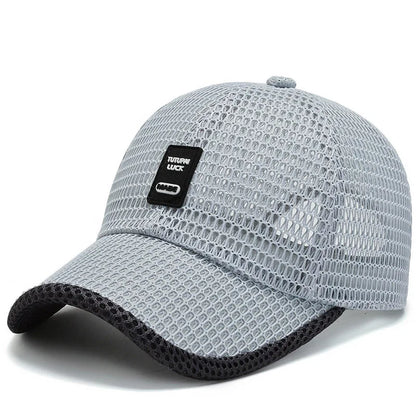 Men's Mesh Baseball Cap Breathable Summer Caps Dad Hat Outdoor Fishing Hats Bone Gorras Snapback Trucker Cap