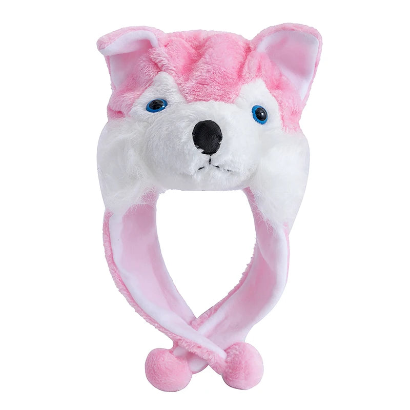 New Style Unisex Funny 3D Animal Style Decorative Hat Mischievous Couple Cap For Man Women Plush Winter Lovely Family Hat