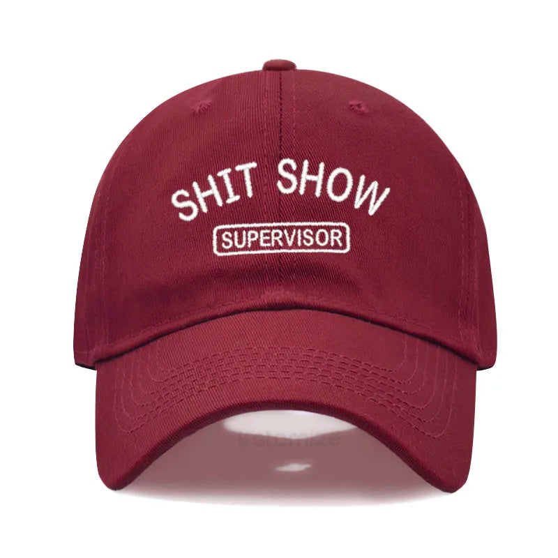 Men's Baseball Cap Women's Sport Golf Caps for Man Washed Cotton SHIT SHOW SUPERVISOR Embroidery Dad Hat Sun Hats Dropshipping