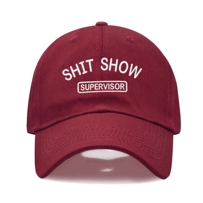 Men's Baseball Cap Women's Sport Golf Caps for Man Washed Cotton SHIT SHOW SUPERVISOR Embroidery Dad Hat Sun Hats Dropshipping