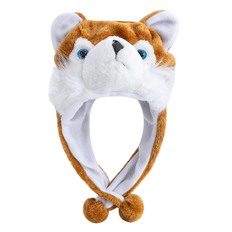 Hot Sale Unisex Funny Bulls Head 3D Animal Style Decorative Hat Winter Cap For Men Women Plush Fur Lovely Family Hat