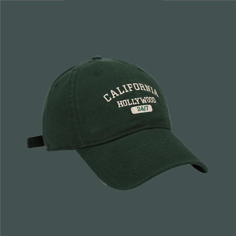Unisex Retro Letter Embroidery Baseball Cap – Cotton Snapback Sport Visor Streetwear Hip Hop Hat