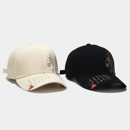 Unisex Dragon Embroidery Baseball Cap – Streetwear Hip Hop Skate Hat