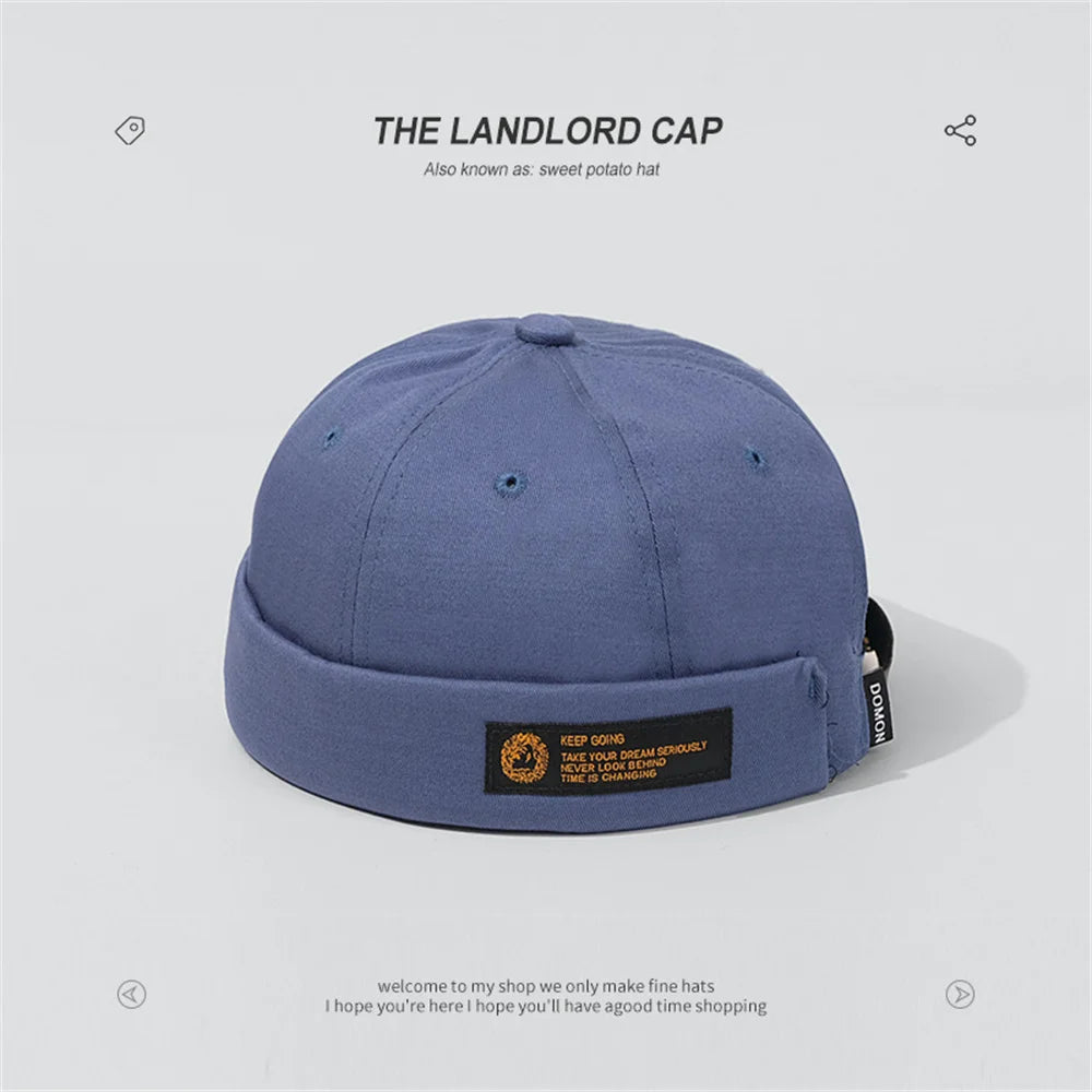 Unisex Corduroy Brimless Cap – Solid Color Retro Docker Beanie, Adjustable Streetwear Hat