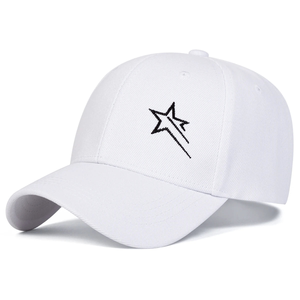 Unisex Five-pointed Star Embroidery Baseball Caps Spring and Autumn Outdoor Adjustable Casual Hats Hip Hop Hat Sunscreen Hat