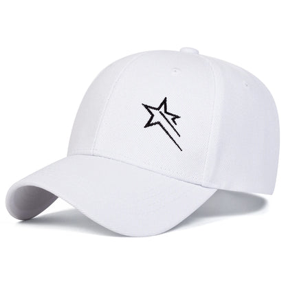 Unisex Five-pointed Star Embroidery Baseball Caps Spring and Autumn Outdoor Adjustable Casual Hats Hip Hop Hat Sunscreen Hat