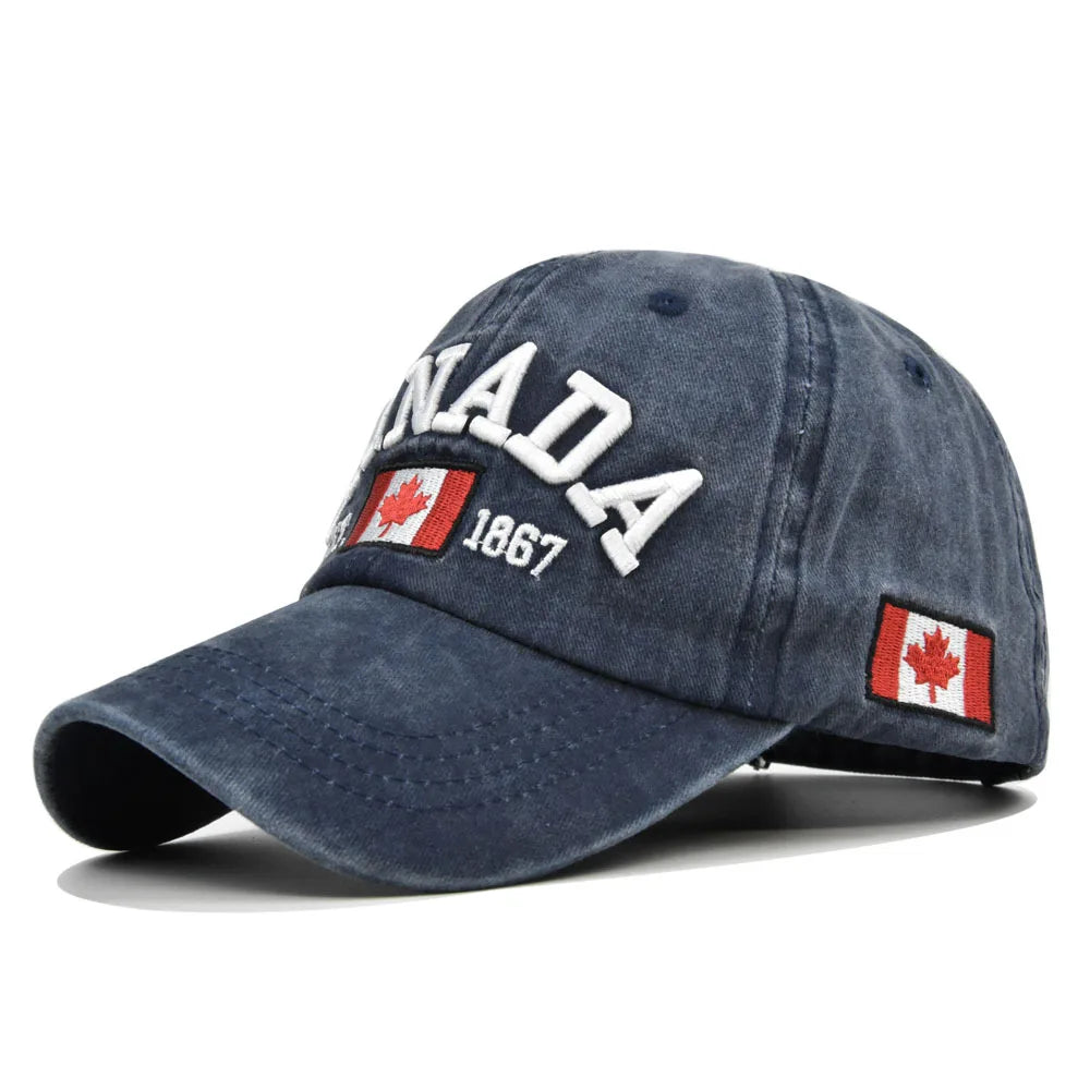 Unisex CANADA Letter Baseball Cap Cotton Casual Fashion Adjustable Hat