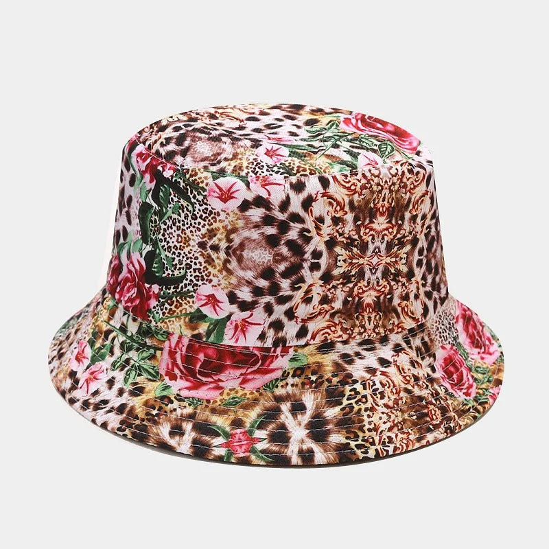 fashion plant printing pattern fisherman hat spring and summer outdoor sun protection fisherman cap unises fishing caps