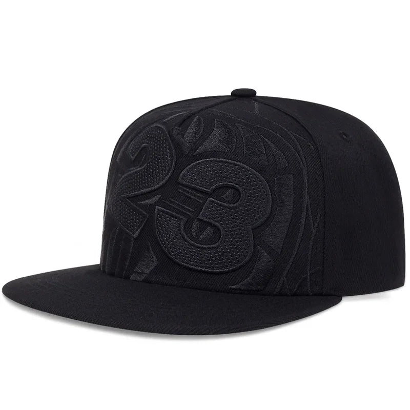 Unisex 23 Basketball Embroidery Hip-hop Hats Spring Autumn Adjustable Casual Snapback Baseball Caps Outdoor Sunscreen Hat