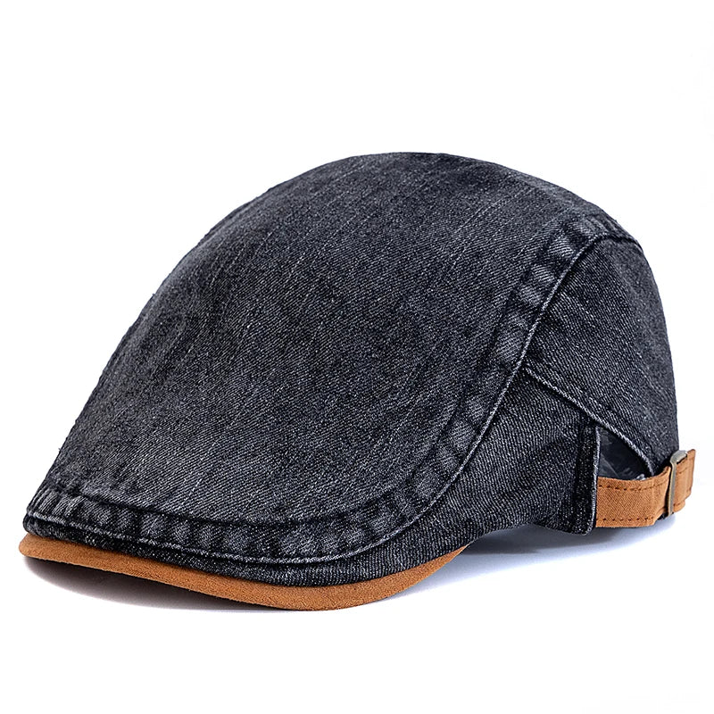 New Style Summer Outdoor Flat Hat Sports Cotton Beret Caps Solid Color Casual Peaked Caps Unisex Cowboy Stylish Sun Hats