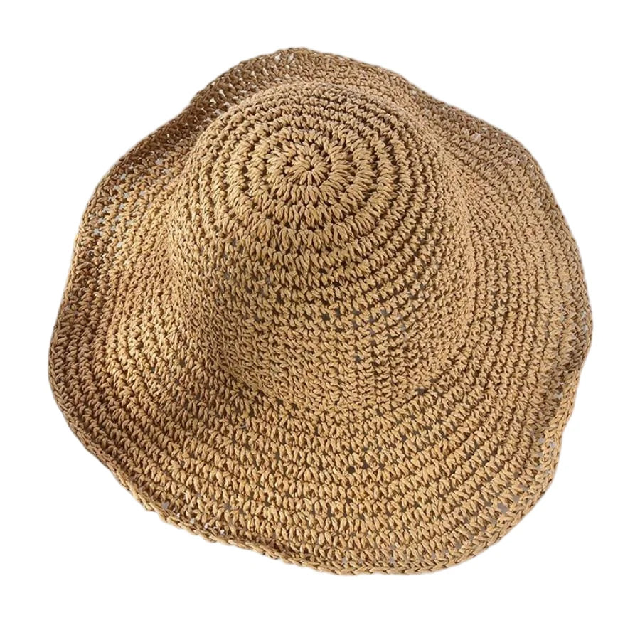 Summer Japanese Bucket Hat Korean style Small Brim Straw Hat Versatile Japanese Woven Bucket Hats Beach Sunscreen Hat Women