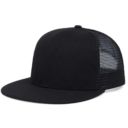 Unisex Solid Color Splicing Baseball Hats Spring Autumn Outdoor Adjustable Casual Hip-hop Trucker Caps Sunscreen Hat