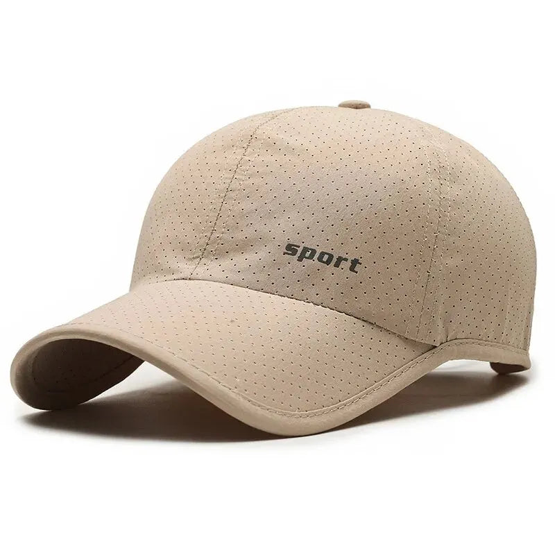 Edging Quick-Drying Hat Casual Versatile Trendy Baseball Cap Men's Fashion Outdoor Sports Breathable Black Cap Women