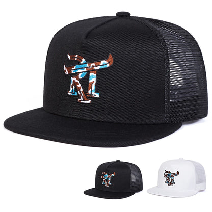 Unisex RT Letter Embroidery Hip-hop Net Hats Spring Summer Outdoor Adjustable Casual Baseball Caps Sunscreen Hat