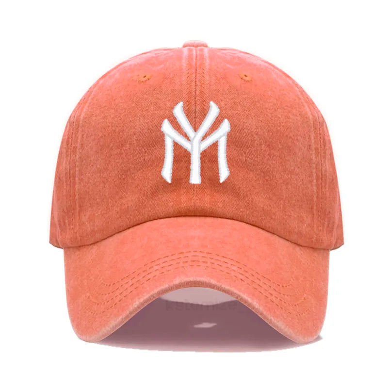 Letter MY Embroidery Baseball Cap Women Men Adjustable Soft Washed Cotton Sports Dad Hat  Spring Summer Protection Sun Hats