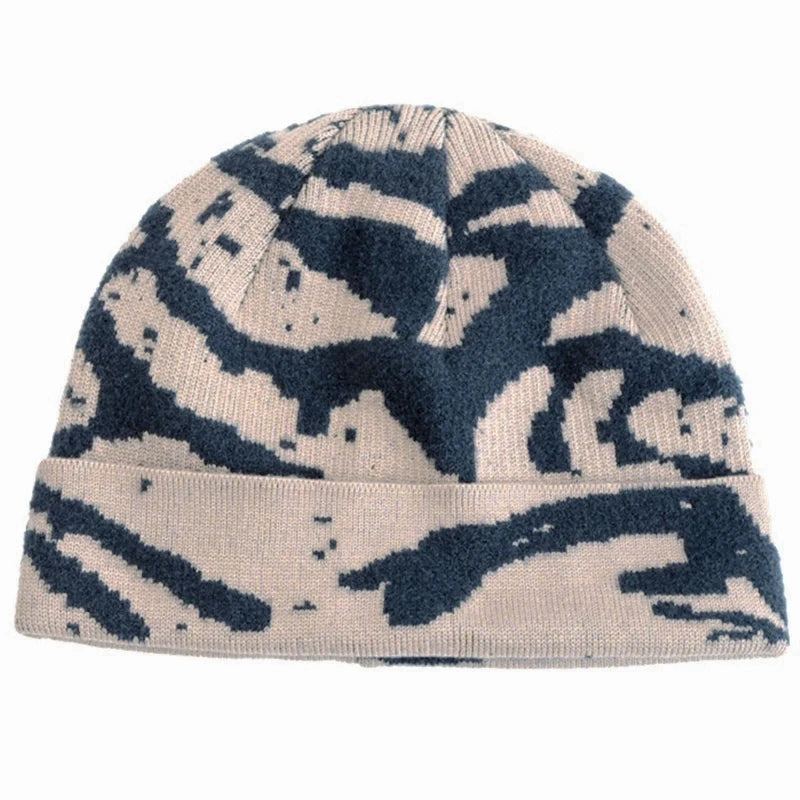 New Unisex Outdoor Skull Cap Fashion Geometric Printing Chic Winter Hats Sailor Style Hats For Men Women Autumn Ski Beanie Cap