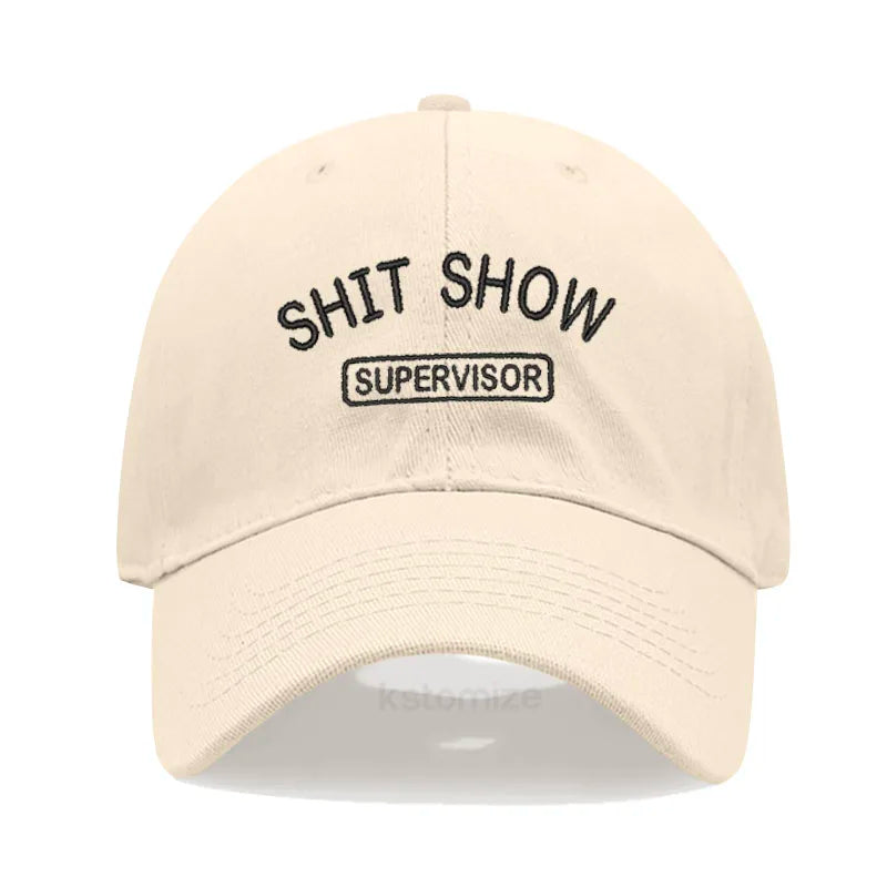 Men's Baseball Cap Women's Sport Golf Caps for Man Washed Cotton SHIT SHOW SUPERVISOR Embroidery Dad Hat Sun Hats Dropshipping