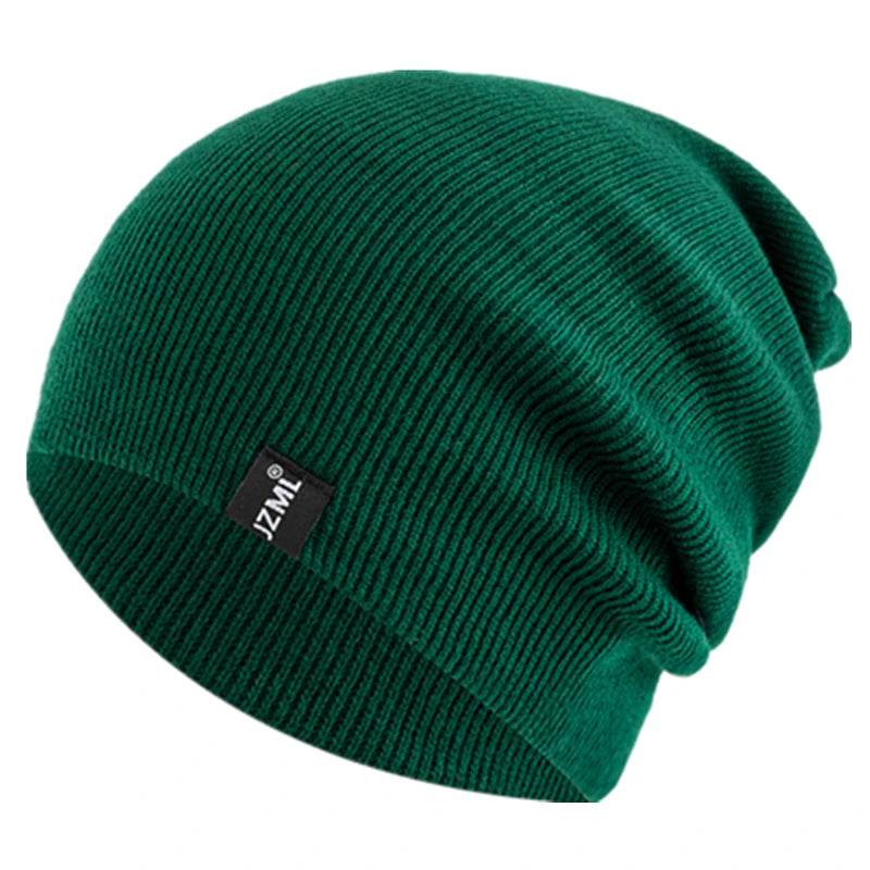 Unisex Letter Label Decor Beanie Hat Casual Multiple Colored Winter Knitted Hat Daily Life And Outdoor Beanie Cap