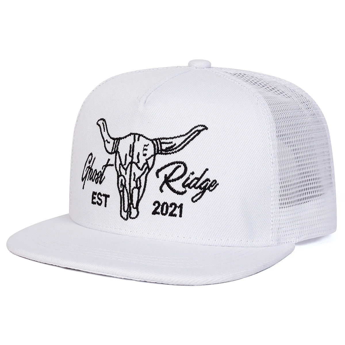 Unisex Ox Head Letter Embroidery Hip-hop Net Hats Spring Summer Outdoor Adjustable Casual Baseball Caps Sunscreen Hat