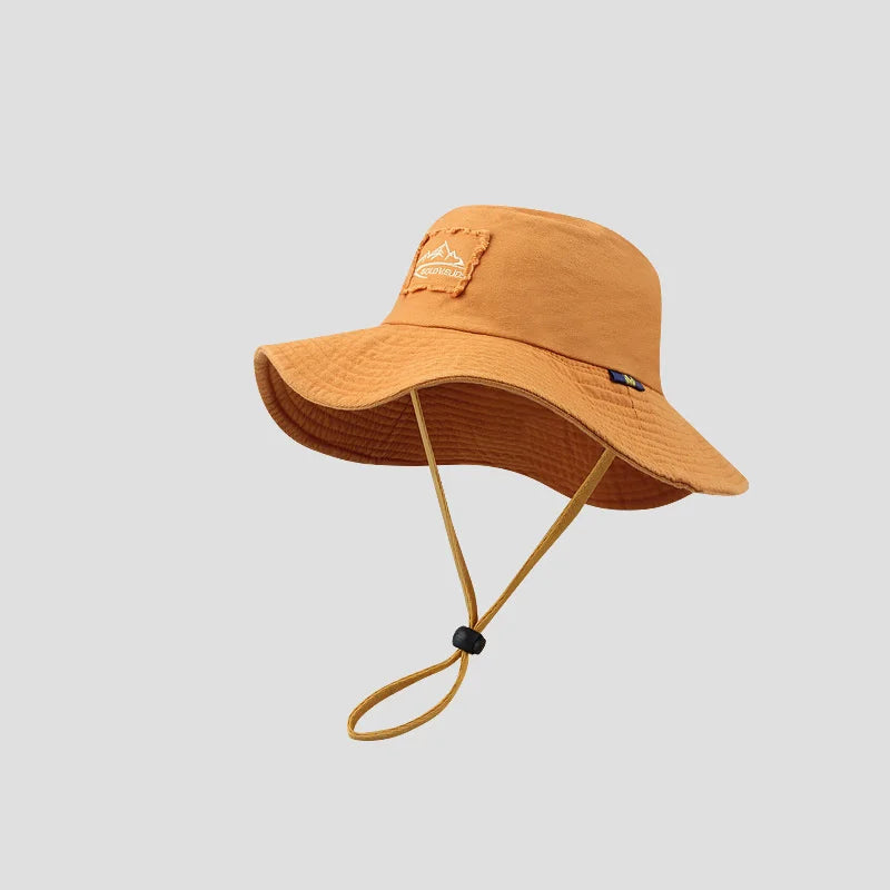 Unisex Wide Brim Bucket Hat – UV Protection Outdoor Fishing Hiking Safari Sun Hat