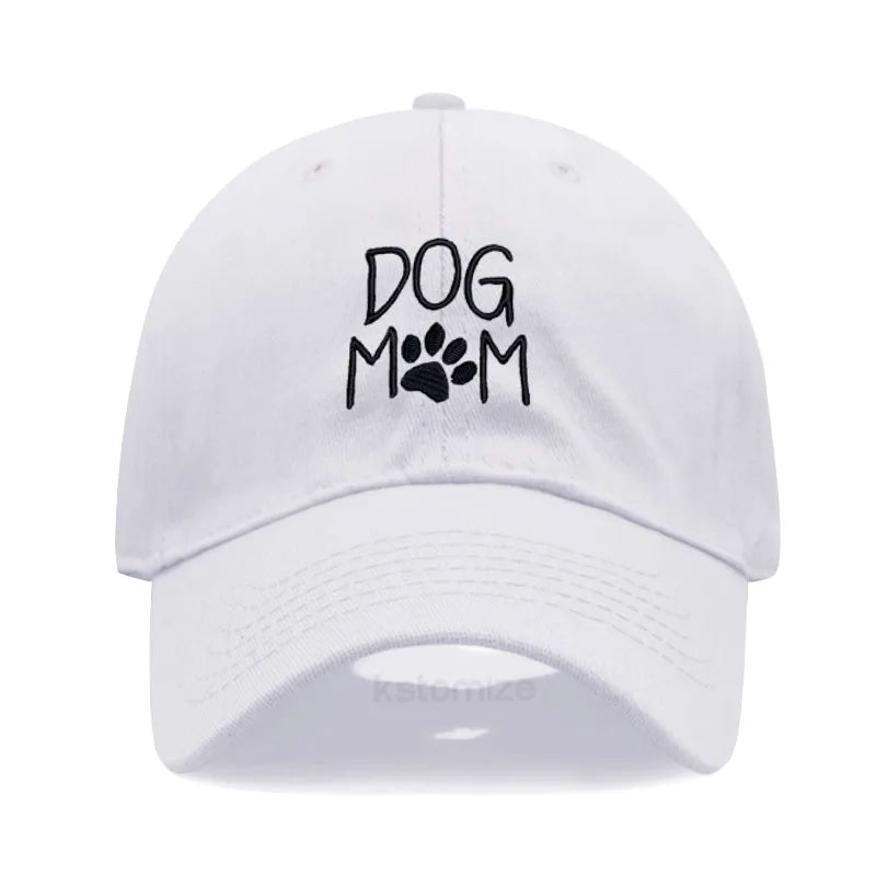 Dog Mom Embroidered Baseball Cap for Women Men Fashion Adjustable Soft Cotton Dad Hat Unisex Classic Golf Caps