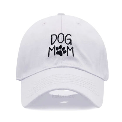 Dog Mom Embroidered Baseball Cap for Women Men Fashion Adjustable Soft Cotton Dad Hat Unisex Classic Golf Caps