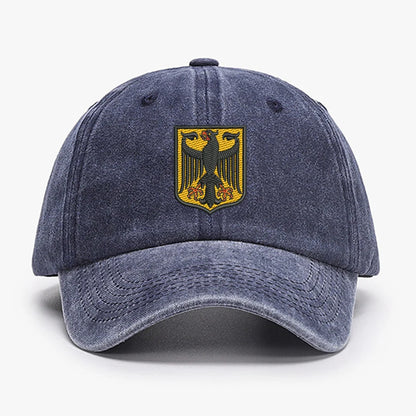 Deutschland Germany Coat Of Arms Shield Embroidery Vintage Men Baseball Caps Women soft cotton Washed soft Dad cap hats