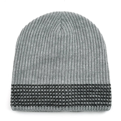 Men's Skullies Beanies Knitted Wool Hats Men Winter Knitting Thick Beanie Hat Double Layer Solid Color Velvet Warm Bonnet Cap