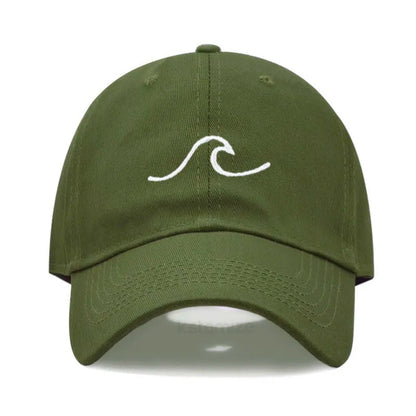 Men's Baseball Cap Women's Washed Cotton Waves Embroidery Embroidery Dad Hat Sport Golf Caps For Man Sun Hats Dropshipping