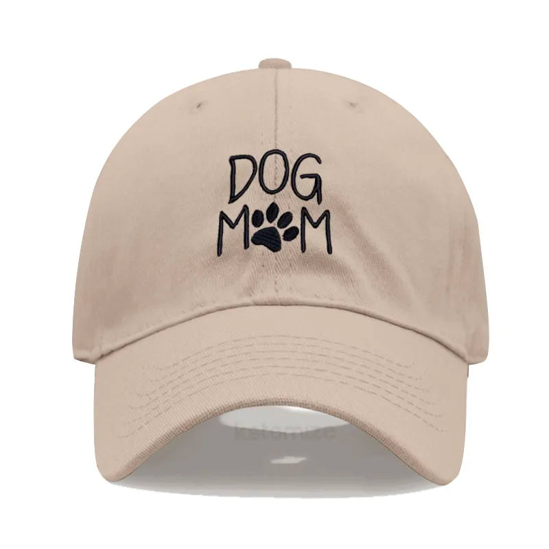 Dog Mom Embroidered Baseball Cap for Women Men Fashion Adjustable Soft Cotton Dad Hat Unisex Classic Golf Caps