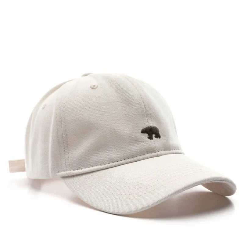 Unisex Cotton Baseball Cap – Polar Bear Embroidery Hip Hop Snapback Sun Hat