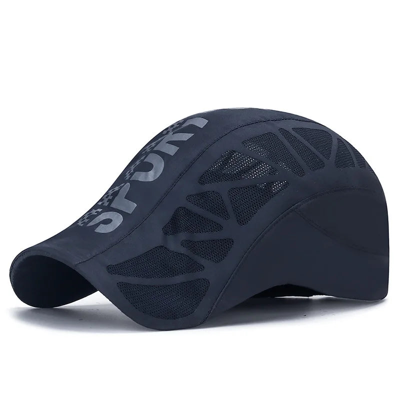 Men’s Summer Sport Alphabet Mesh Cap Breathable Quick-Dry Sun Hat Adjustable