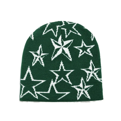 Fashion Printed Knitted Hat Women Men Couple Warm Y2K Beanies Bonnet Wool Skullies Hoods Lady Accessories Hip hop Gorra