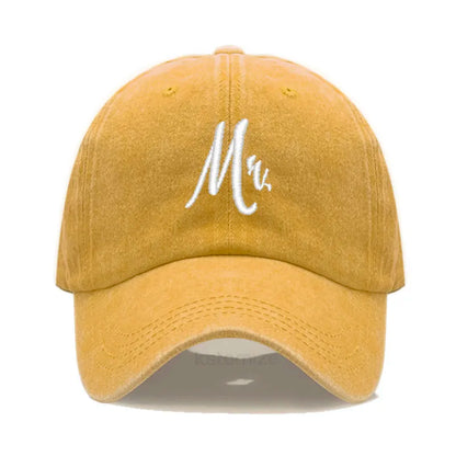 Matching Mr. & Mrs. Baseball Cap Men's Women's Cotton Embroidery Sport Golf Caps Bridal Gift Newlywed Honeymoon Wedding Gift