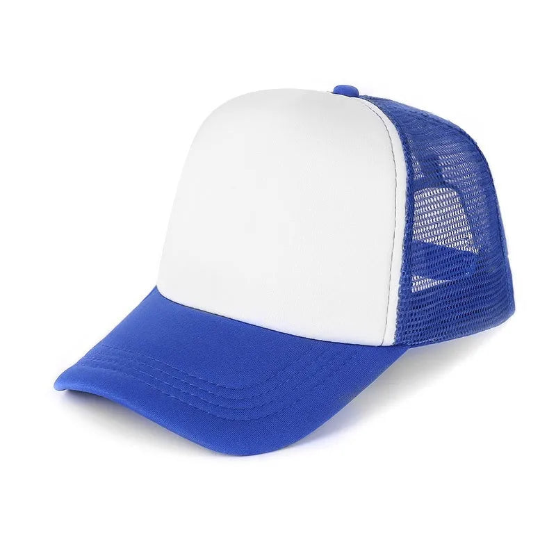 50 Color Unisex SummerTrucker Hat For Adult Net Baseball Cap Men Women Polyester Blank Mesh Adjustable Sun Hat Visor