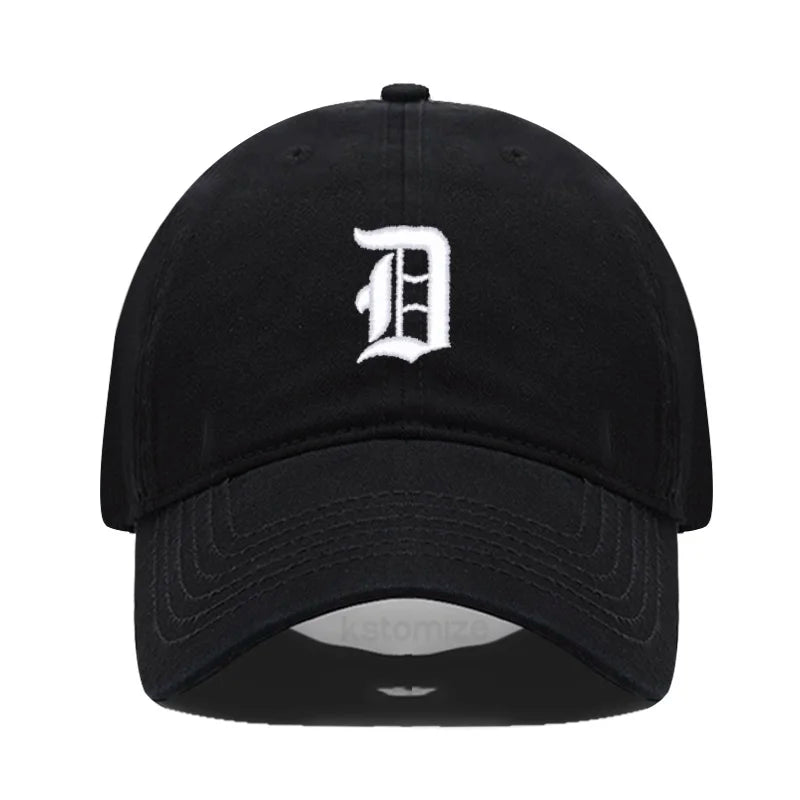 Old English Letter A-Z Embroider Baseball Cap For Men Womne High Quality Soft Cotton Fashion Team Sport Visors Snapback Caps