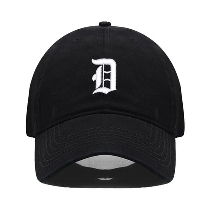 Old English Letter A-Z Embroider Baseball Cap For Men Womne High Quality Soft Cotton Fashion Team Sport Visors Snapback Caps