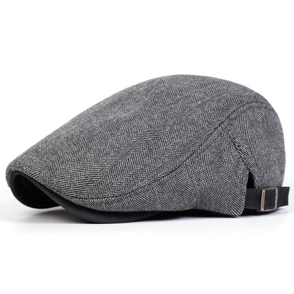 Men Retro Herringbone Grid Newsboy Caps British Painters Hats Spring and Autumn Adjustable Flat Cap Hip Hop Berets