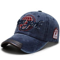 Unisex Washed Cotton Baseball Cap Distressed Korean Style Casual Outdoor Sun Hat
