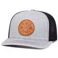 Unisex F&S Round Leather Label Baseball Net Caps Spring and Summer Outdoor Adjustable Casual Hats Sunscreen Hat